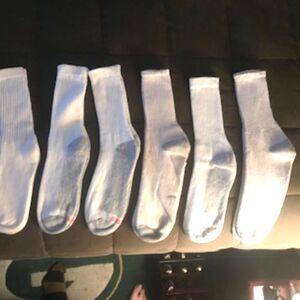 Athletic Socks . Size: 6-12 . (6) Pack Bundle ........ Assorted Brands